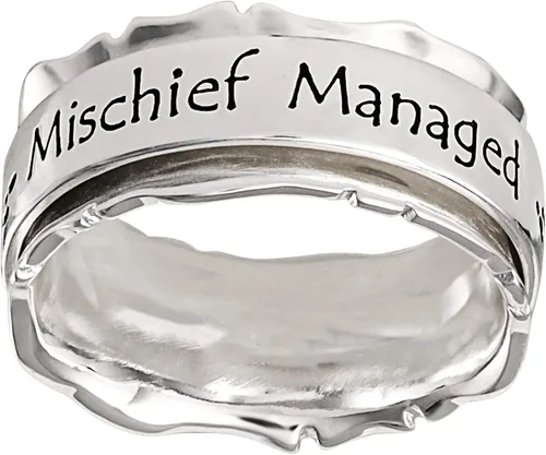 Harry Potter Jewelry - Anillo giratorio gestionado por travesuras chapado en plata talla 7 Metal no conocido