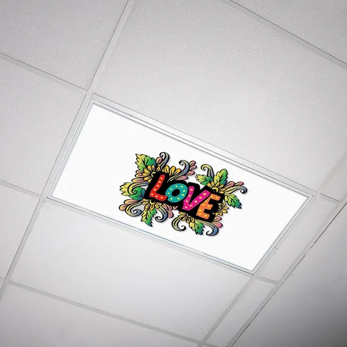 Miniatura 7 de Cubierta de luz fluorescente para luces de techo, decoración de aula, inserto de película retroiluminada de alta calidad, 2 x 4