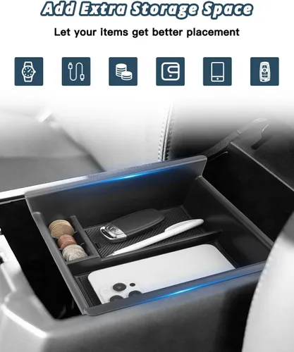 Miniatura 2 de Ruiya Organizador de consola 4Runner 2014-2024 para Toyota 4Runner 5ª generación, accesorios de material ABS, reposabrazos consola guantera, Toyota