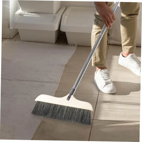 Miniatura 4 de Escoba ergonómica de barrido, cerdas suaves, escoba de polvo para interiores, escoba telescópica, escoba para limpiar el suelo, escoba telescópica