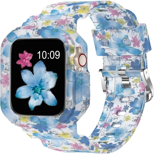 Miniatura 39 de XYF Compatible con correas cristalinas para Apple Watch de 1.929 in, 1.811 in, 1.772 in, 1.732 in, 1.654 in, 1.614 in, 1.575 in, 1.496 in, funda