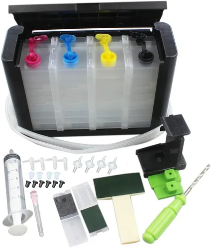 UP Sistema de tinta continua de tinta DIY kits compatibles para HP 56 57 60 61 63 65 74 75 92 93 94 95 21 22 26 27 28 62 100 101 102 901 702 703 704