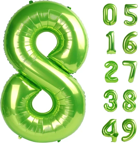 Miniatura 175 de Globo de cumpleaños número 4 dorado de 40 pulgadas, globos gigantes del número cuatro 14 24 34 40 44 2024, globos grandes de lámina de mylar para Oro