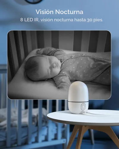 Miniatura 5 de virtavo Cámara WiFi de Seguridad XD1 para Interiores, No Requiere Suscripción, Monitor de Bebé y Cámara para Mascotas PTZ de Lente Dual 360°