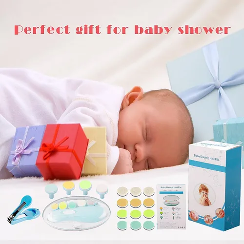 Miniatura 6 de Cortauñas Eléctrico para Bebés Lima de Uñas Cortauñas para Bebé, Kit de Lima Lijadora de Uñas Segura 20 en 1 para Recién Nacidos Bebés Niños