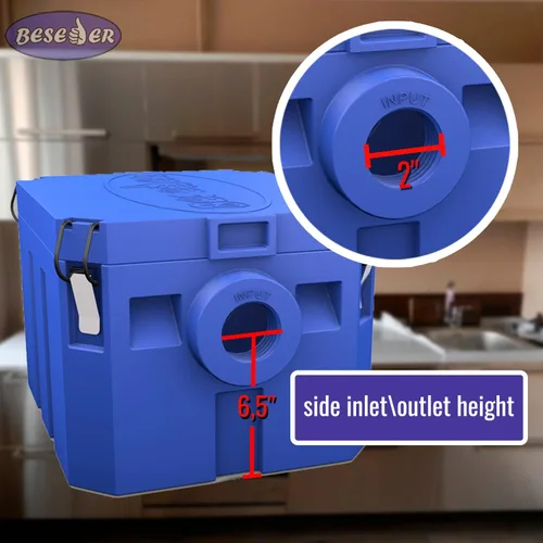 Miniatura 5 de Trampa de grasa de plástico de 5 GPM debajo del fregadero para cocina doméstica, Foodtrack, comedor, cafetería, pizzería, pastelería