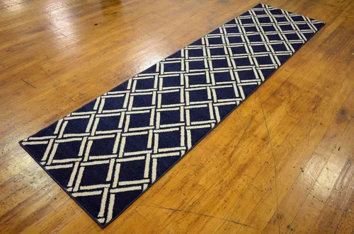 Miniatura 102 de Unique Loom Trellis Collection - Alfombra geométrica moderna azul marino (9 pies x 12 pies)