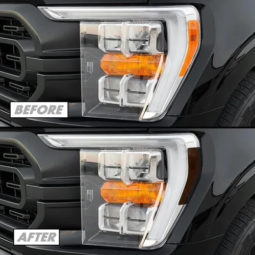 Miniatura 7 de SlickMod Tinte de humo de vinilo precortado para faros Ford F150 2021-2023 (20% humo oscuro, 2. corte de faros) (SM-FOR-F15-2123-HL)