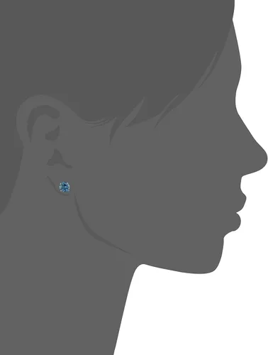 Miniatura 2 de Tienda Collection 10k Gold Round Birthstone Stud Earrings for Women