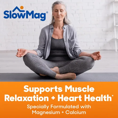 Miniatura 4 de SlowMag Muscle Heart Cloruro de magnesio Calcio 120 unidades y Slow Fe 45mg Suplemento de deficiencia de hierro 60