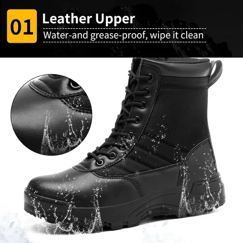 Miniatura 2 de Botas de trabajo tácticas militares para hombre, botas de combate de montañismo
