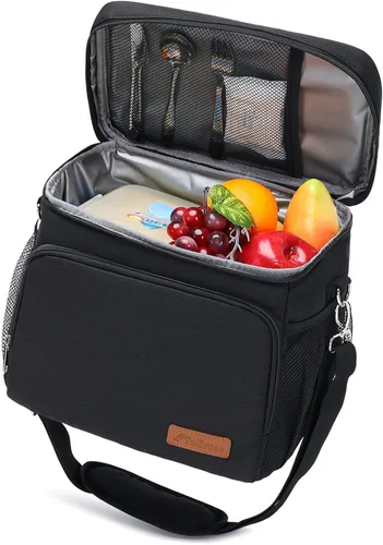 Miniatura 16 de TuErcao Bolsa térmica aislada 6/24 latas plegable a prueba de fugas con lados blandos para el auto, hielera portátil plegable pequeña para playa