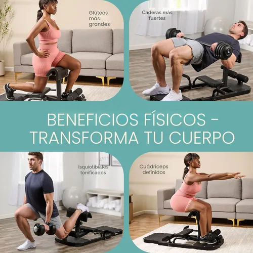 Miniatura 5 de Lifepro Hip Thrust Machine – Adjustable Glutes Workout Equipment for Home – GluteBlast Foldable Booty Builder, Sissy Squat Machine, Thrust Glute