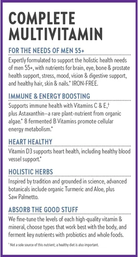 Miniatura 8 de New Chapter One Daily Every Man's Multivitamin 55+ - Ofrece apoyo para la vista, el sistema inmunológico y la energía celular* - Contiene