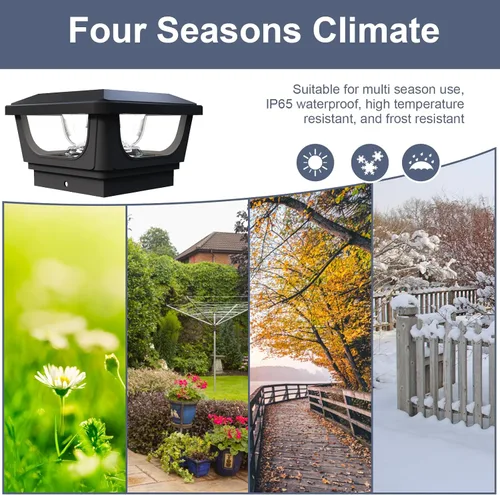Miniatura 6 de Luces solares para postes de metal de 3 x 3 pulgadas y valla de vinilo de madera de 4 x 4, paquete de 2 – IP65 impermeable, brillante 120 lúmenes