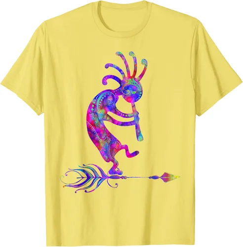 Miniatura 43 de Native American Kokopelli With Feather 2 - Camiseta Fan Fun, Negro, S