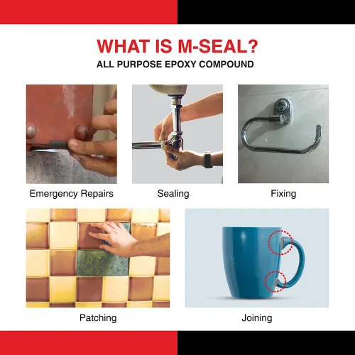 Miniatura 6 de Pidilite M-SEAL REGULAR EPOXY COMPOUND 1 x 0.88 oz - Sellos - Uniones - Fijaciones - Construye
