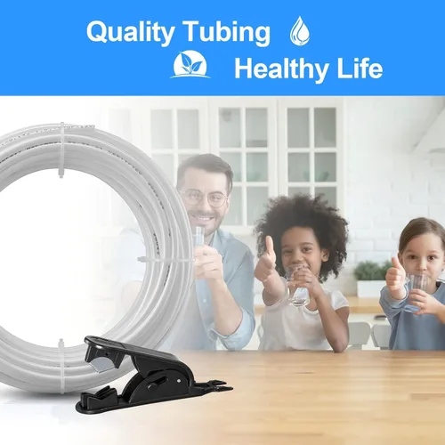 Miniatura 7 de Tubo de agua O.D.RO de 100 pies de 1/4 de pulgada, tubo certificado NSF para sistema de filtro de purificador de agua RO (ósmosis inversa), manguera