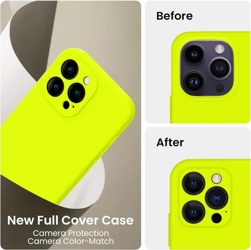 Miniatura 3 de FireNova Funda diseñada para iPhone 14 Pro Max, funda de silicona mejorada [protección de cámara] con [2 protectores de pantalla], forro