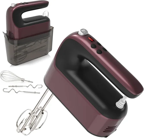 Miniatura 12 de Yomelo Batidora de mano digital de 9 velocidades, potente motor de CC de 400 W, batidora de mano eléctrica de mano con estuche de almacenamiento a