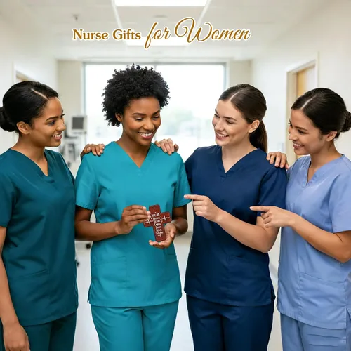 Miniatura 5 de FLYAB Regalos de enfermera para mujer, adorno de cruz Not All Heroes Wear Capes Some Wear Scrubs de madera y acrílico, decoración de árbol