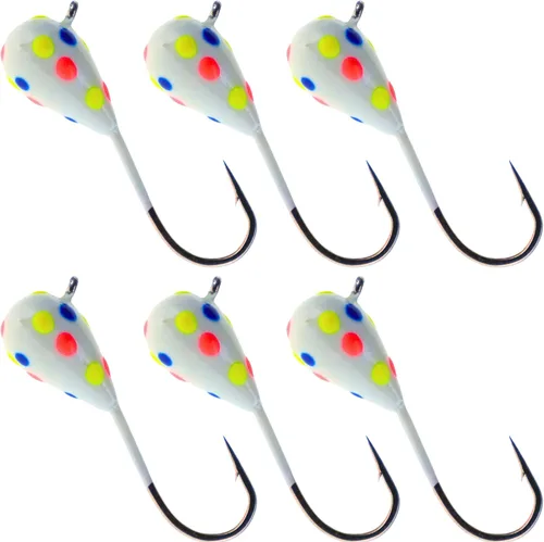 Miniatura 41 de Reaction Tackle Plantillas de pesca en hielo de tungsteno - Plantilla súper sensible en forma de lágrima para panfish, crappie, lucioperca, perca