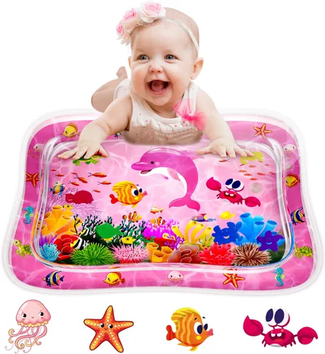 Miniatura 10 de ZMLM Alfombrilla Acuática para Tiempo de Barriga de Bebé: Juguetes para Bebés, Regalos para Recién Nacidos, Inflable, Alfombrilla de Juego Sensorial