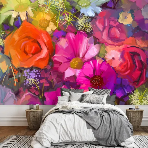 Miniatura 42 de wall26 - Patrón de hojas de fondo sin costuras - Mural de pared extraíble Papel pintado grande autoadhesivo - 66x96 pulgadas obra de arte 16