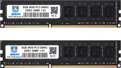 Miniatura 8 de Motoeagle Kit de 8 GB (2 x 4 GB) 2RX8 PC3-10600U DDR3 1333 MHz DIMM RAM 4 GB DDR3 10600 PC3 1333 UDIMM CL9 1.5V 240-Pin Memoria de escritorio DDR3