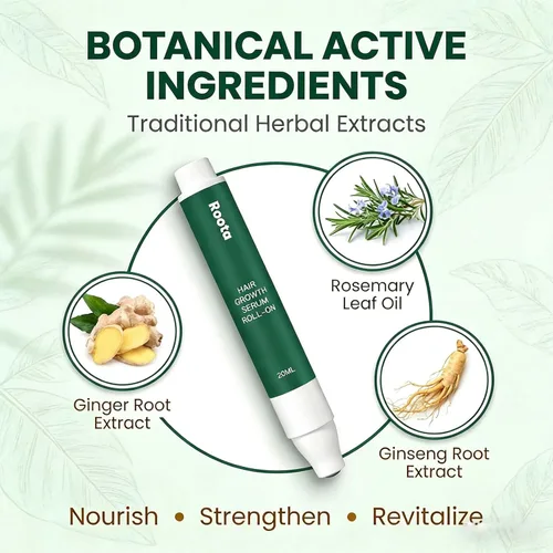 Miniatura 3 de Roota - Suero para el crecimiento del cabello Roll-On, rodillo de crecimiento del cabello Roota, suero de renacimiento del cabello para un cabello