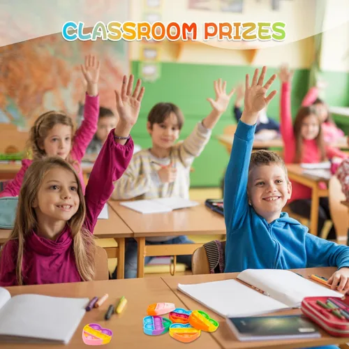 Miniatura 6 de Juguetes para ansiedad Pop Fidget en paquetes grandes, regalos de San Valentín para niños, 30 unidades, para niños en el aula, regalos de fiesta