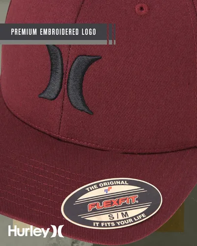Miniatura 62 de Hurley Gorra de béisbol para hombre - Flexfit - Gorras de béisbol ajustadas para hombre (tamaños: S-XL)
