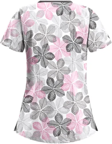 Miniatura 2 de Under Scrub Tops - Camiseta de manga corta transpirable con cuello en V y bolsillos para mujer