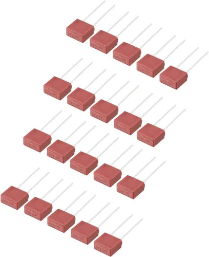 uxcell 20pcs DIP montado en miniatura cuadrado lento golpe micro fusible T5A 5A 250V rojo