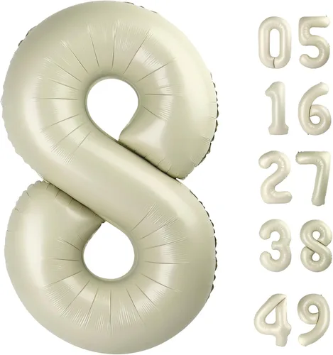 Miniatura 100 de Globo de cumpleaños número 4 dorado de 40 pulgadas, globos gigantes del número cuatro 14 24 34 40 44 2024, globos grandes de lámina de mylar para Oro