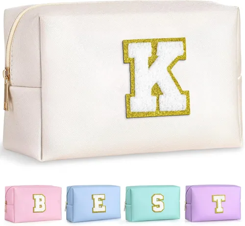 Miniatura 51 de TOPEAST - Bolso de maquillaje para mujer, G Blanco nacarado-rosa