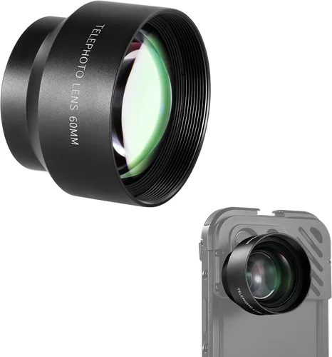 Miniatura 12 de NEEWER Lente gran angular HD de 18mm 100° para placa posterior de lente con rosca de 17mm, aumento de 0.5X Compatible con SmallRig NEEWER iPhone