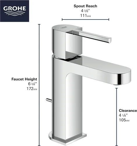 Miniatura 3 de GROHE 33170EN3 Plus Grifo de baño monomando tamaño S, níquel cepillado InfinityFinish