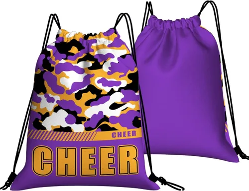 Miniatura 32 de Mochila con cordón impermeable para gimnasio, bolsas con cordón, bolsa de cuerda deportiva, mochila de camuflaje, Bolsas con cordón Cheer - Bolsas