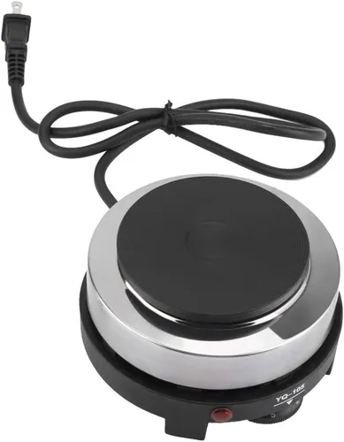 Tiiyee pequeña placa caliente de la placa caliente, 500W caliente placa eléctrica Moka Pot | 110V Single Burner Portable Stove Cooktop Coffee Heater