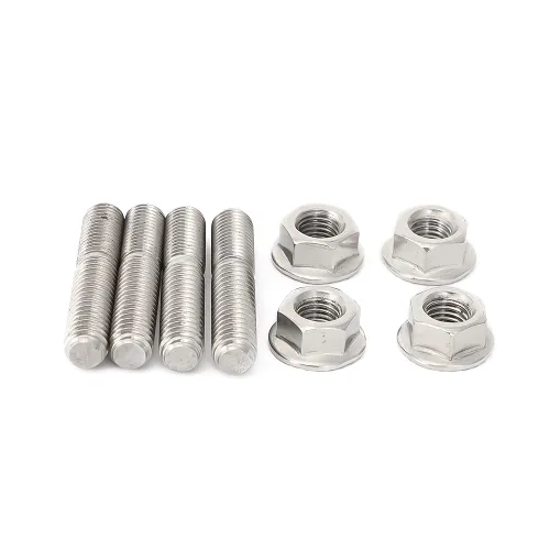 Miniatura 3 de Tuercas y Espárragos de Escape para Harley Big Twin 1984-2015 Sportster XL 1986-2015 Reemplaza #16715-83 Plateado