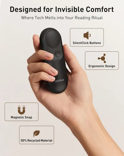 Miniatura 8 de Maxonar Magsnap - Rotulador de páginas remoto para Kindle Paperwhite/Oasis y Kobo, nunca pierde piezas, batería de 100 horas, conexión RF, 2 en 1
