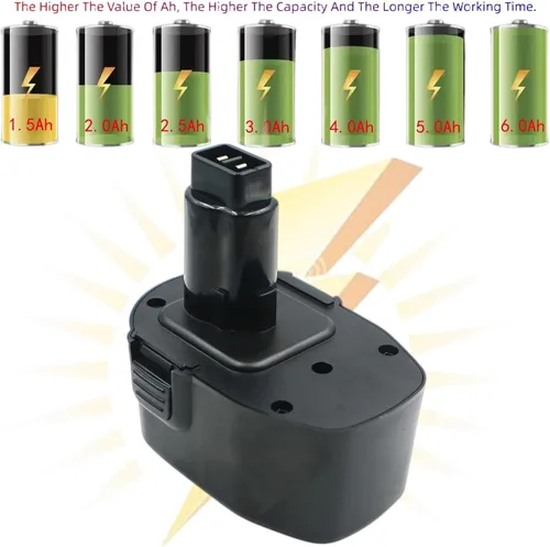 Miniatura 4 de 1.5Ah compatible con batería Dewalt de 14.4 V NiCad repuesto Black and Decker (etiqueta de capacidad real) DW928 PS140 DCD140 DC9091 DC9092 DW9091