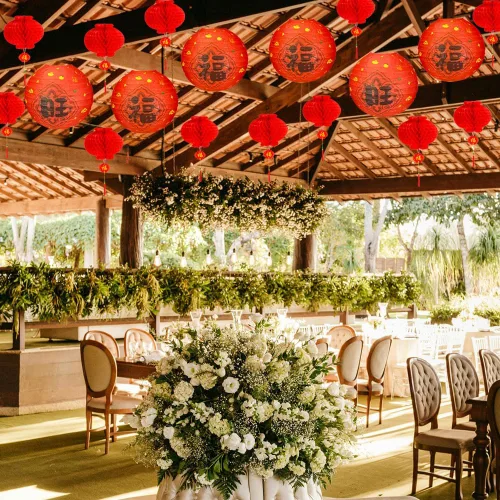 Miniatura 3 de Paquete de 26 faroles de papel para decoración de Año Nuevo chino 2026, faroles de papel colgantes japoneses rojos de 12 pulgadas y 8 pulgadas