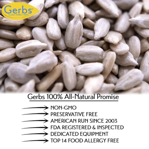 Miniatura 9 de GERBS, núcleos de semillas de girasol; sin Gluten, maní, árbol de nuez, soja, huevo, sésamo, mostaza, peces y crustáceos; 100 % naturales, veganos