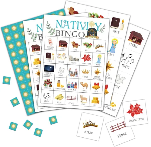 Miniatura 14 de Tarjetas de bingo de jubilación, juego de jubilación para 24 jugadores, actividades de oficina para familiares y amigos, suministros de regalos