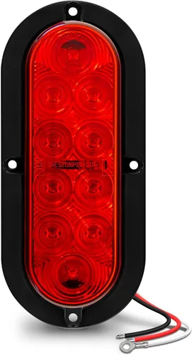 Miniatura 20 de TRUE MODS - Juego de 2 piezas de luces traseras LED ovaladas ámbar de 6 pulgadas para remolque [DOT FMVSS 108 SAE I6P] [montaje en superficie]