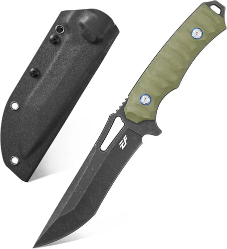 Miniatura 8 de Eafengrow EF132 Cuchillo de hoja fija, hoja de acero DC53, mango G10, cuchillos fijos EDC de espiga completa para trabajar, campamento, caza