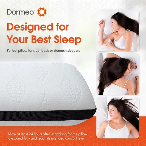 Miniatura 6 de Dormeo Almohada de cama tamaño King oscuro con tecnología Octaspring, gel transpirable reversible y espuma viscoelástica para soporte de cuello