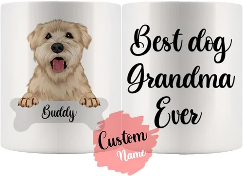 Miniatura 10 de Taza personalizada de Wheaten Terrier con diseño de perro mamá y papá, taza de Wheatie Dog para hombres y mujeres, taza de regalo de dueño de perro